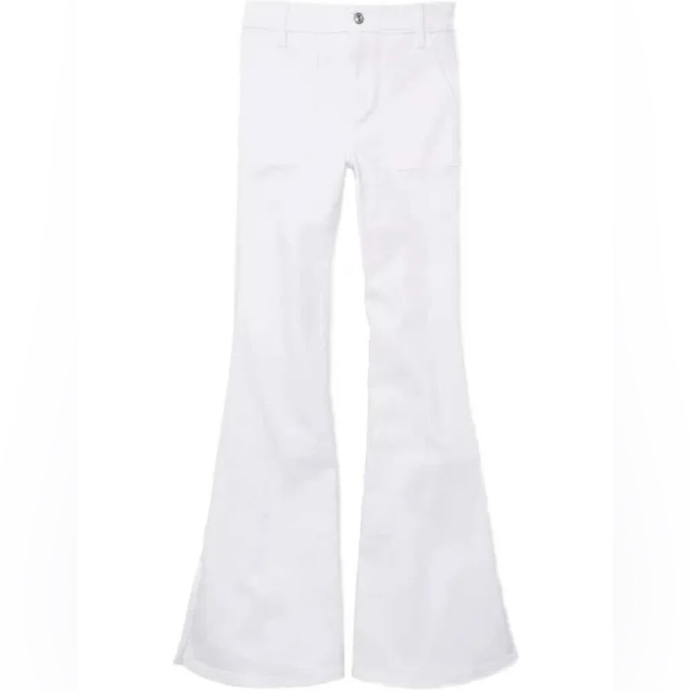 American Eagle Women's Stretch Hi-rise Flare Jeans White Size 2